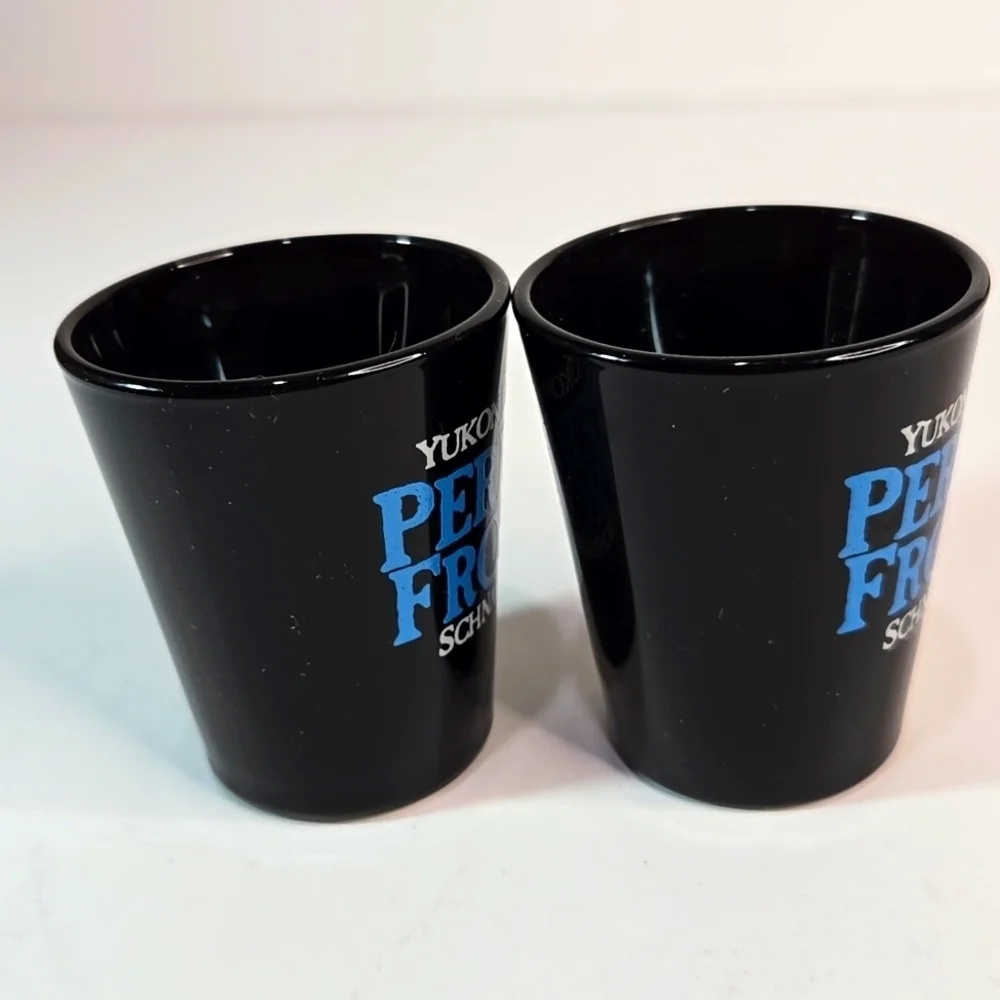 Set of 2 Vintage Yukon Jack Perma Frost Schnapps Shot Glasses Collectible